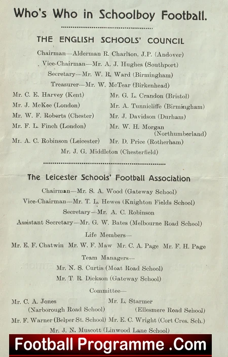 Leicester Boys v Salford Boys 1947 - Schoolboys Match Cup Final - Image 4