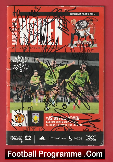 Manchester United Ladies v Sheffield United 2022 Man Utd Women Multi Signed - Image 2