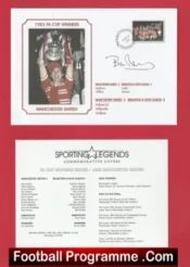 Manchester United Bryan Robson Autographed Signed FDC 1983