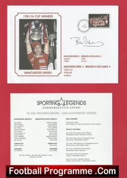 Manchester United Bryan Robson Autographed Signed FDC 1983