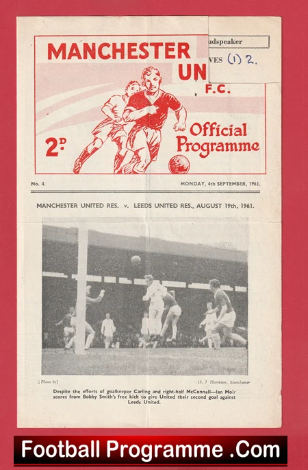 Manchester United v Sheffield United 1961 - Reserves Multi Signed - Image 2