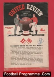 Manchester United v Real Madrid 1957 Man Utd Multi Signed Busby Babes
