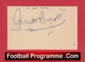 Manchester United Sir Matt Busby Autographed Signed Card