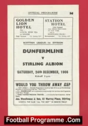 Stirling Albion v Dunfermline Athletic 1966 – Alex Ferguson