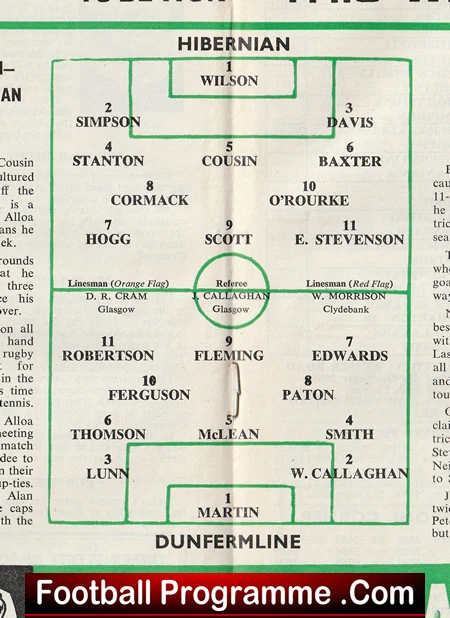 Hibernian Hibs v Dunfermline Athletic 1965 - Alex Ferguson - Image 2