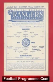 Glasgow Rangers v Dunfermline Athletic 1964 + Alex Ferguson