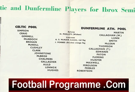 Glasgow Celtic v Dunfermline 1966 Scotland Semi Final Alex Ferguson - Image 3