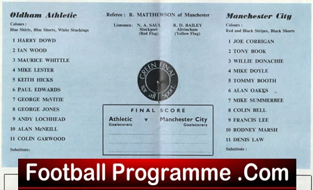 Oldham Athletic v Manchester City 1973 - Denis Law - Image 3