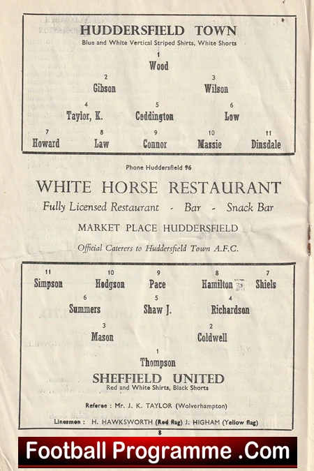 Huddersfield Town v Sheffield United 1959 - Denis Law - Image 3