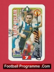 Manchester United Brian McClair Man Utd Signed Football Card Autograph