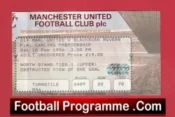 Manchester United v Blackburn Rovers 1996 – Match Ticket