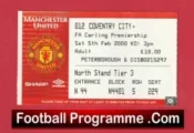 Manchester United v Coventry City 2000 – Football Ticket