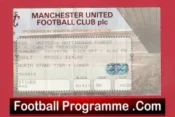 Manchester United v Nottingham Forest 1996 – Match Ticket