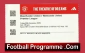 Manchester United v Newcastle United 2025 – Match Ticket