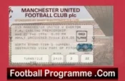 Manchester United v Everton 1996 – Match Ticket