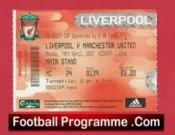 Liverpool v Manchester United 2007 – Ticket FA Youth Cup Final 1st Leg