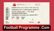 Sunderland v Manchester United 2014 – Semi Final Match Ticket
