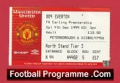 Manchester United v Everton 1999 – Football Ticket