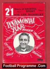 Les Bardsley Testimonial Benefit Game Brochure Bristol City