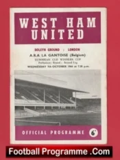 West Ham United v ARA LA Gantoise 1964 – ECWC Belgium Team