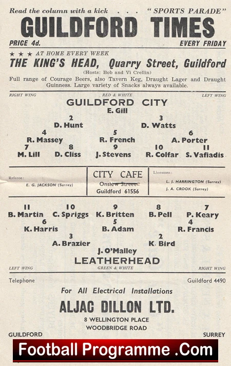 Guildford City v Leatherhead 1965 - Image 2