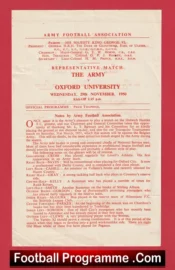 Army v Oxford University 1950 – Army Football 1950s
