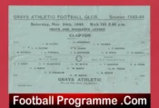 Grays Athletic v Clapton 1943 – Herts Middlesex 1940s