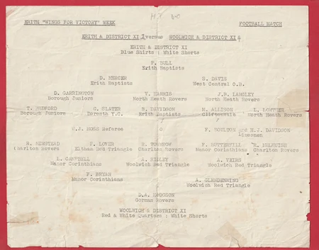 Erith District v Woolwich District 1943 - Park View Ground 1940s - Image 3