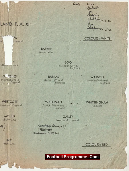 England FA v Combined Services 1945 - Dusseldorf Stadium Germany - Image 5