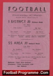 Army Football 1 District v 55 Area 1940s – War Time Football