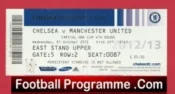 Chelsea v Manchester United 2012 – League Cup Football Ticket