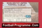 Manchester United v Chelsea 1995 – Match Ticket
