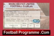 Manchester United v Chelsea 1995 – Match Ticket
