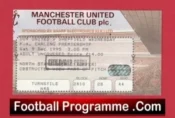 Manchester United v Sheffield Wednesday 1995 – Football Ticket