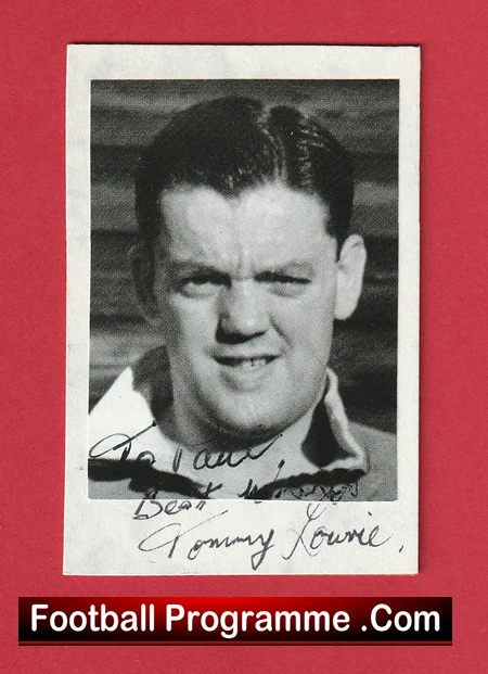Manchester United Tommy Lowrie Autograph Signed Picture 1940s - Image 2