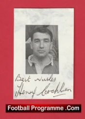 Manchester United Henry Cockburn Autograph Signed Picture 1940s