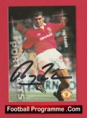 Manchester United Roy Keane Autographed Signed Football Card Man Utd