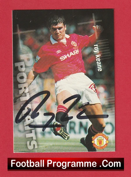 Manchester United Roy Keane Autographed Signed Football Card Man Utd - Image 2