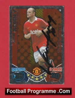 Manchester United Wayne Rooney Autograph Signed Football Card