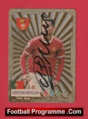 Manchester United Cristiano Ronaldo Autograph Signed Football Card Man Utd