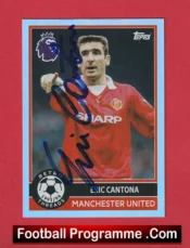 Manchester United Eric Cantona Autographed Signed Football Card Man Utd