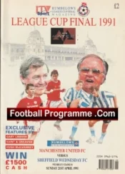 Sheffield Wednesday v Manchester United 1991 L Cup Final Multi Signed