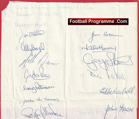 Hibernian Hibs Multi Signed Autographed Team 1979 1980 + George Best - Image 2