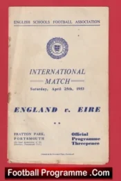 England v Ireland 1953 – Schoolboys Bobby Charlton Portsmouth