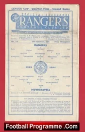 Glasgow Rangers v Motherwell 1954 – Scotland