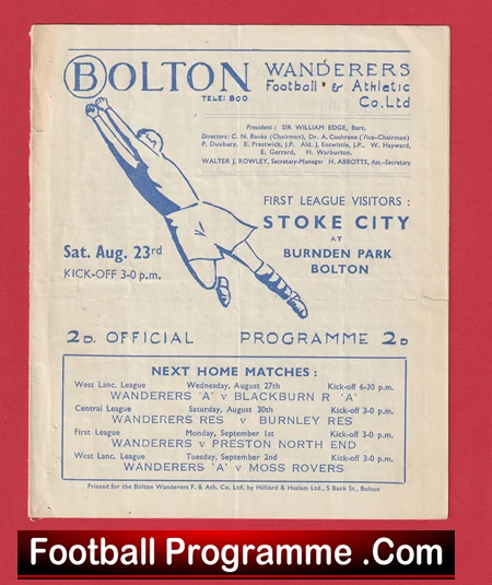 Bolton Wanderers v Stoke City 1947 - 1940s - Image 2