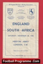 England Womens Hockey v South Africa 1936 – 1930s