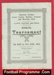 Dulwich Lawn Tennis Tournament 1913 – Early 1900s