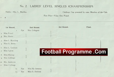 Dulwich Lawn Tennis Tournament 1913 - Early 1900s - Image 3