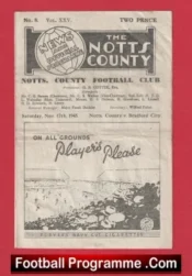 Notts County v Bradford City 1945 – 1940s